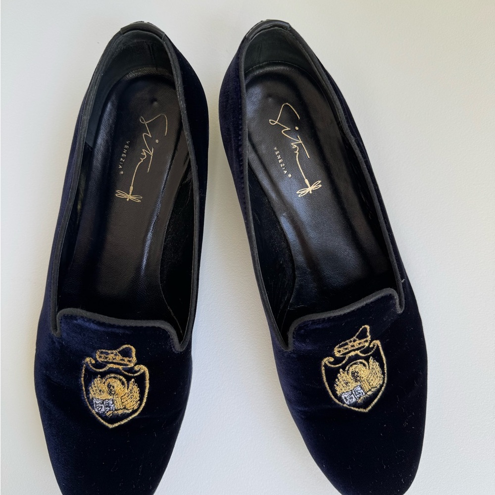 Venetian Elegant dark blue Velvet boys Loafers